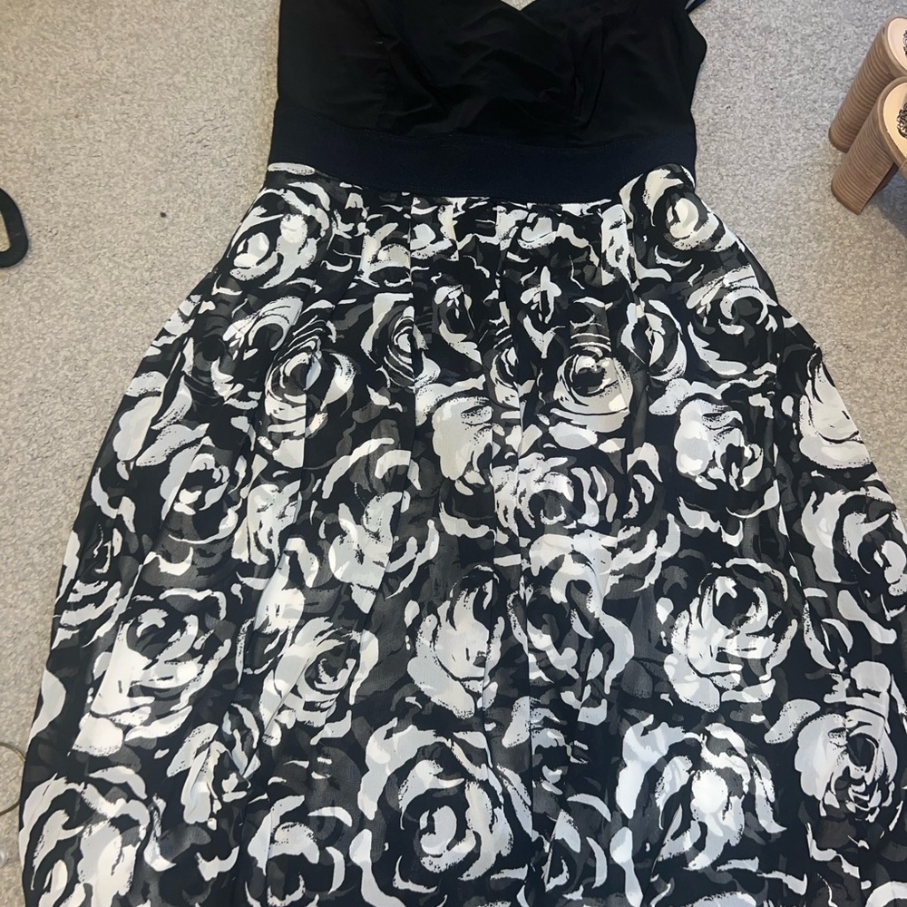 Black and White Floral Dress